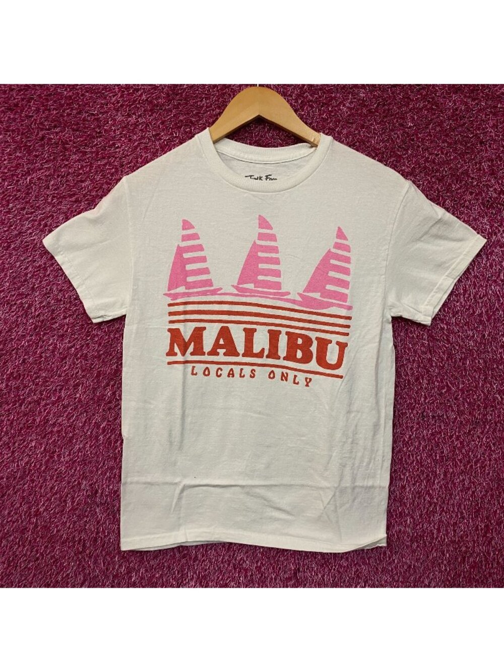 Junk Food Clothing Malibu "Locals Only" Graphic T-Shirt XS